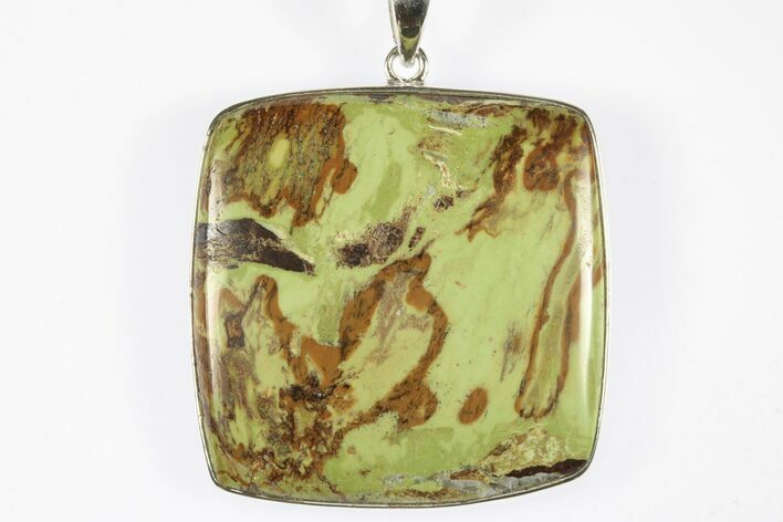 Green Gaspeite Pendant (Necklace) - Sterling Silver #228719
